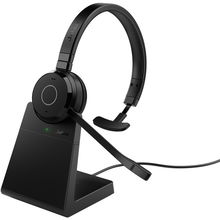 view Jabra Evolve 65 TE USB-A Bluetooth Overhead Wireless Mono Headset with Charging stand - Optimised for UC