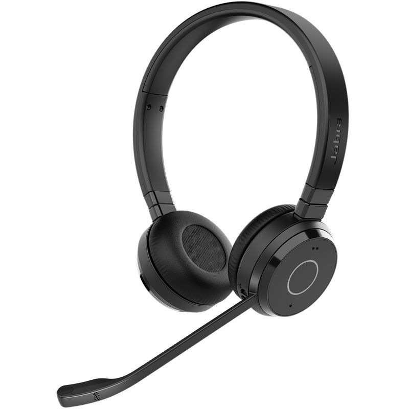 Jabra Evolve 65 TE USB-A Bluetooth Overhead Wireless Stereo Headset - Certified for MS Teams