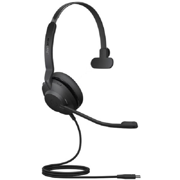 Jabra Evolve2 30 USB-C UC On-ear Wired Mono Headset with Noise Isolating - Black