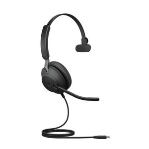 Jabra Evolve2 40 UC USB-C Over the Head Wired Mono Headset with Noise Cancelling