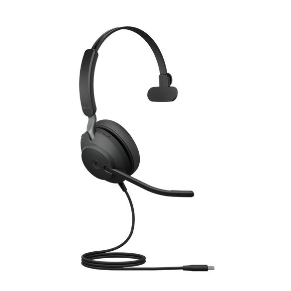 Jabra Evolve2 40 UC USB-C Over the Head Wired Mono Headset with Noise Cancelling