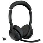 Jabra Evolve2 55 USB-C Bluetooth Overhead Wireless Stereo Headset with Noise Cancelling - Optimised for UC