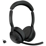 Jabra Evolve2 55 USB-C Bluetooth Overhead Wireless Stereo Headset with Noise Cancelling - Certified for MS Teams