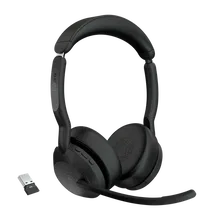 view Jabra Evolve2 55 USB-A Bluetooth Overhead Wireless Stereo Headset with Noise Cancelling - Certified for MS Teams