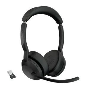 Jabra Evolve2 55 USB-A Bluetooth Overhead Wireless Stereo Headset with Noise Cancelling - Certified for MS Teams