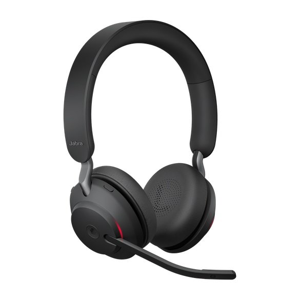 Jabra Evolve2 65 MS USB-A Bluetooth Over the Head Wireless Stereo Headset - Black - Optimised for Microsoft Business Applications