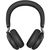 Jabra Evolve2 75 Bluetooth Overhead Wireless Stereo Headset with Noise Cancelling, USB-A Dongle and Charging Stand - Black, Certified for MS Teams