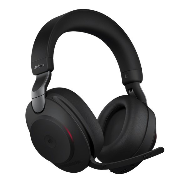 Jabra Evolve2 85 Link380a UC USB-A 3.5mm Bluetooth Over the Ear Wireless Stereo Headset - Black