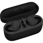 Jabra Evolve2 USB-A UC In-ear Wireless Stereo Earbuds with Noise Cancelling - Black