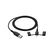 Jackson 1m MFi Certified 3-in-1 Charge & Sync Cable - Black