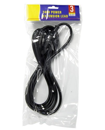 Jackson 3M Power Extension Lead Supplied in Retail Packaging - Black