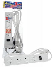 view Jackson 4 Outlet Powerboard with Surge & Overload Protection