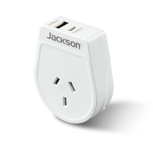 Jackson Outbound Slim USB-A and USB-C Travel Adaptor - USA