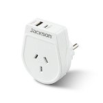 Jackson Outbound Slim USB-A & C Travel Adaptor - EU & Bali