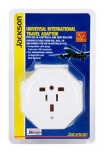view Jackson Inbound Travel Adaptor with Surge Protection for Converting USA, UK & European Plugs to NZ & Australia - Dual Plugs