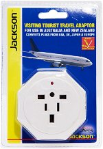 Jackson Inbound Travel Adaptor with Surge Protection for Converting USA, UK & Japanese Plugs to NZ & Australia