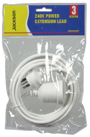 Jackson 3M Power Extension Lead Supplied in Retail Packaging