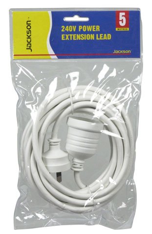 Jackson 5M Power Extension Lead Supplied in Retail Packaging