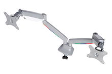 view Kensington SmartFit One-Touch Height Adjustable Dual Monitor Desk Mount Bracket for 13-32 Inch Flat Panel or Curved TVs or Monitors - Up to 9kg per arm