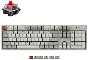 Keychron C2-K1Z 100% Red Switch Wired Mechanical Keyboard - Retro