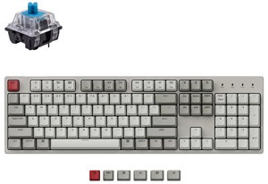 Keychron C2-K2Z 100% Blue Switch Wired Mechanical Keyboard - Retro