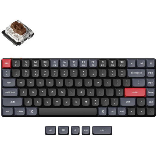 Keychron K3 Pro 75% Brown Switch RGB Wireless Mechanical Keyboard - Black