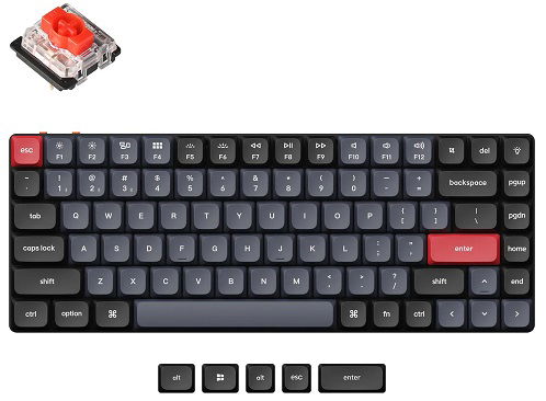 Keychron K3PH1 75 Red Switch Wireless Keyboard Black Elive NZ