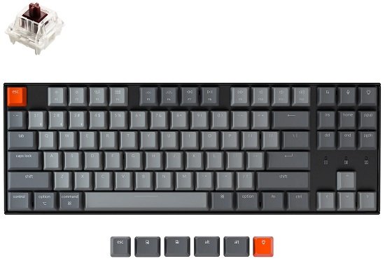 Keychron K8-B3 80% TKL Layout Brown Switch RGB Wireless Mechanical Keyboard