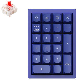 Keychron Q0-J1 Red Switch RGB Wired Mechanical Number Pad - Navy Blue