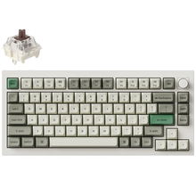 view Keychron Q1 Max 75% Brown Switch RGB Wireless Mechanical Keyboard with Knob - Shell White