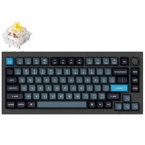 Keychron Q1 Pro 75% Banana Switch RGB Wireless Mechanical Keyboard with Knob - Carbon Black