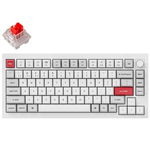 Keychron Q1 Pro 75% Red Switch RGB Wireless Mechanical Keyboard with Knob - Shell White