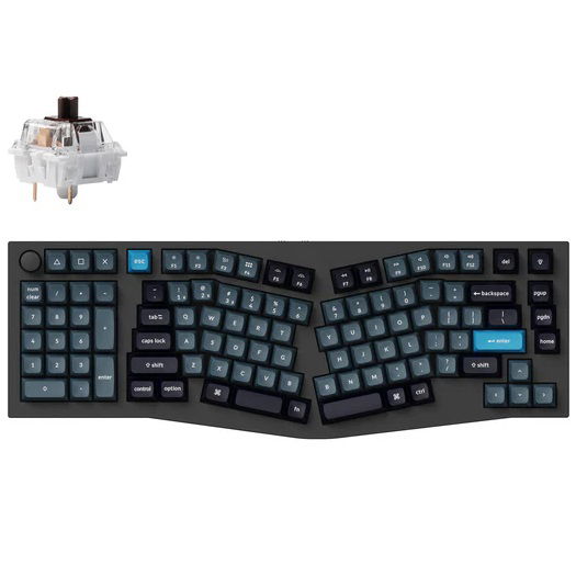 Keychron Q14 Pro 96% Brown Switch RGB Wireless Mechanical Keyboard with Knob - Carbon Black