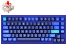 view Keychron Q1-J1 75% Red Switch RGB Wired Mechanical Keyboard - Navy Blue