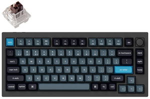 Keychron Q1P-M3 75% Brown Switch Wireless Mechanical Keyboard - Black