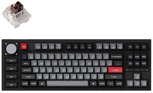 Keychron Q3P-M3 TKL Layout Brown Switch RGB Wireless Mechanical Keyboard With Knob - Carbon Black