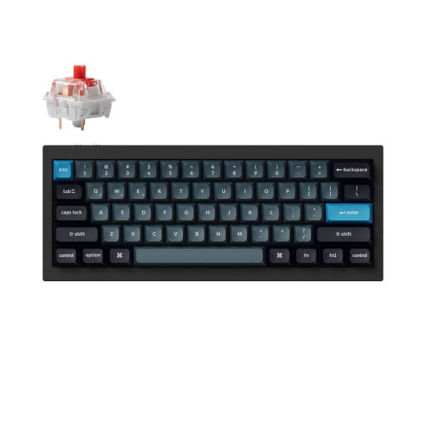 Keychron Q4P-C1 60% Red Switch RGB Wireless Mechanical Keyboard - Carbon Black