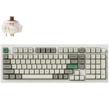 view Keychron Q5 Max 96% Brown Switch RGB Wireless Mechanical Keyboard with Knob - Shell White