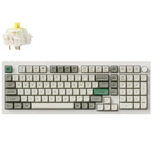 view Keychron Q5 Max 96% Banana Switch RGB Wireless Mechanical Keyboard with Knob - Shell White