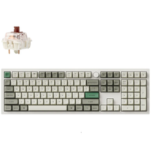 view Keychron Q6 Max 100% Brown Switch RGB Wireless Mechanical Keyboard with Knob - Shell White