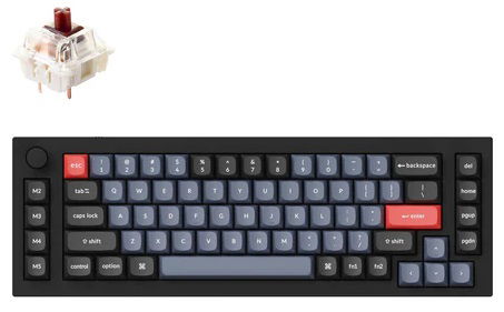 Keychron Q65-M3 65% Brown Switch RGB Wired Mechanical Keyboard - Carbon Black