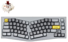 view Keychron Q8-N3Z 65% Alice Layout Brown Switch RGB Wired Mechanical Keyboard With Knob - Silver Grey
