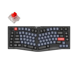 Keychron V10-C1 75% Alice Layout Red Switch RGB Wired Mechanical Keyboard With Knob - Frosted Black