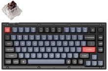 view Keychron V1-C3 75% Brown Switch RGB Wired Mechanical Keyboard With Knob - Frosted Black