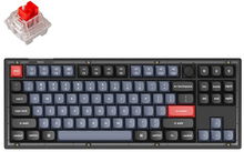 view Keychron V3-C1 80% TKL Layout Red Switch RGB Wired Mechanical Keyboard With Knob - Frosted Black