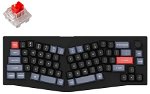 Keychron V8-D1 65% Alice Layout Red Switch Wired Mechanical Keyboard With Knob - Carbon Black
