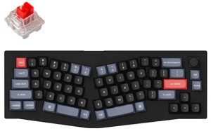 Keychron V8-D1 65% Alice Layout Red Switch Wired Mechanical Keyboard With Knob - Carbon Black