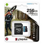 Kingston Canvas Go Plus 256GB U3 Micro SDXC Card with SD Adapter