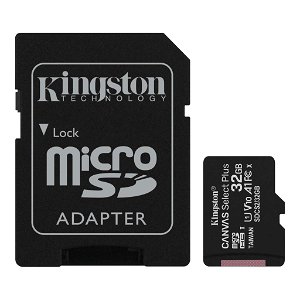 Kingston Canvas Select Plus 32GB Class 10 Micro SDXC Memory Card with SD adapter