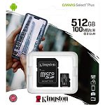 Kingston Canvas Select Plus 512GB Class 10 Micro SDXC Card with SD Adapter